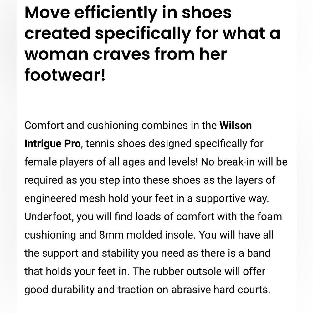 Wilson Intrigue Pro Women’s Tennis shoes - Picture 10 of 11